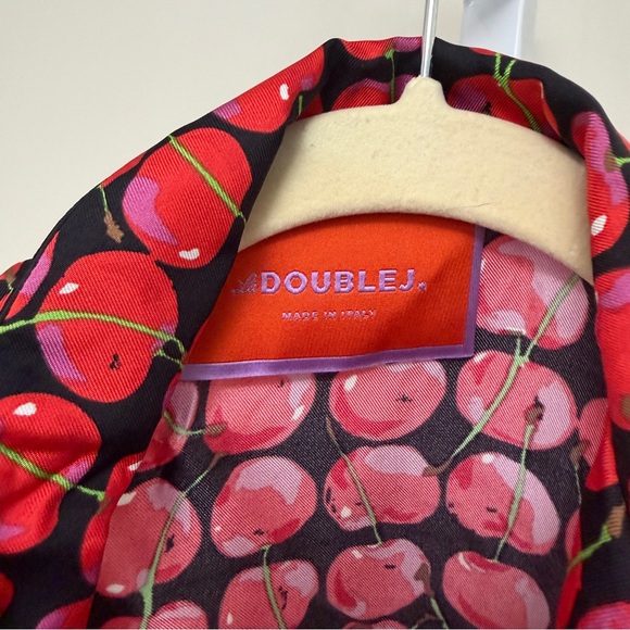 La DoubleJ cherry-print silk pyjama set size S - Picture 6 of 13
